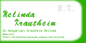 melinda krautheim business card